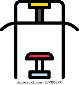 ilustración de gym Vector sobre un fondo transparente. Símbolos de calidad premium. Icono vectorial de trazo para el concepto y diseño gráfico.