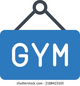 Ilustración de vectores de gimnasio en un fondo transparente.Símbolos de calidad premium.Icono de vector glifos para diseño de concepto y gráfico.