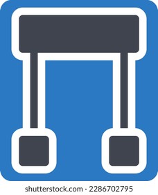ilustración de gym Vector sobre un fondo transparente. Símbolos de calidad superior. Iconos vectoriales de glifos para diseño de conceptos y gráficos.