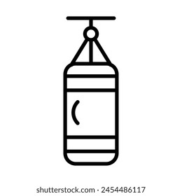 Diseño de iconos de línea de Vector de gimnasio