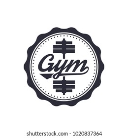 Gym vector logo, badge