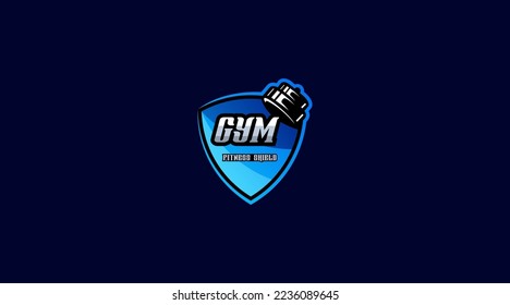 Gym vector logo design illustration icon