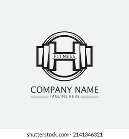 GYM Vector object and Icons for Sport Label, Gym Badge, Fitness Logo Design
