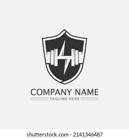 GYM Vector object and Icons for Sport Label, Gym Badge, Fitness Logo Design