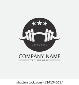 GYM Vector object and Icons for Sport Label, Gym Badge, Fitness Logo Design