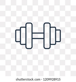 Gym vector outline icon isolated on transparent background, high quality linear Gym transparency concept can be used web and mobile