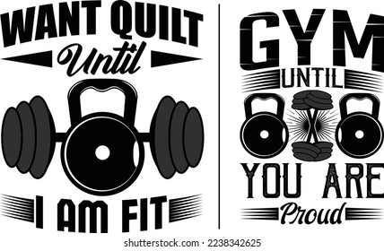 GYM VectorWork Out T-Shirt Design.