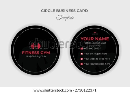 Gym Visual Identity Round Card Design