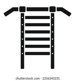 Icono de barra de pared de gimnasio vector simple. Niños deportivos. Equipo de habitación