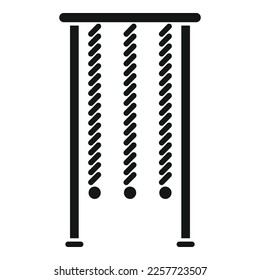 Gym wall rope icon simple vector. School sport. Room equipment
