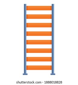 Gym wall stairs icon. Cartoon of gym wall stairs vector icon for web design isolated on white background