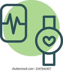 Reloj de gimnasia, ilustración, vector sobre fondo blanco.