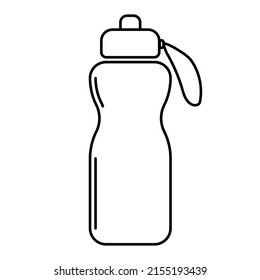 Gym water bottle line icon. Vector illustration isolated on white background