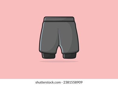 Gym Wear Causal Short Knicker vector illustration. Sports and Fashion objects icon concept. Boys comfortable beach shorts knicker vector design with shadow.