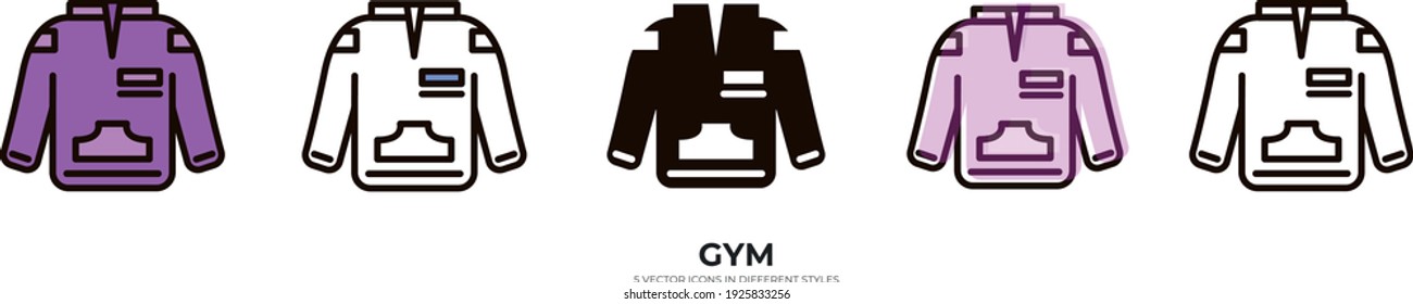 gym and wear vector type icon