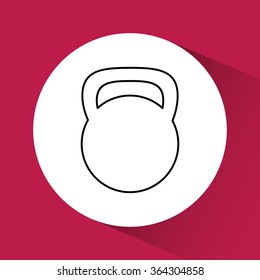 Gym weight icon 