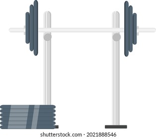 Gym weight, illustration, vector on a white background.