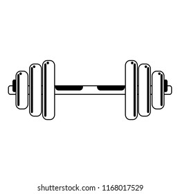 Gym weight isolated in black and white