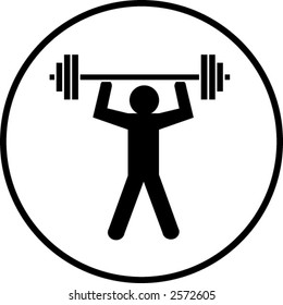 gym weight lifting symbol