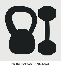 Gym Weight Silhouette SVG Bundle Cut File, Gym Svg, Weight, Dumbbell Svg, Exercise, Workout, Kettlebell, Barbell