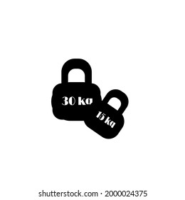 gym weight vector type icon