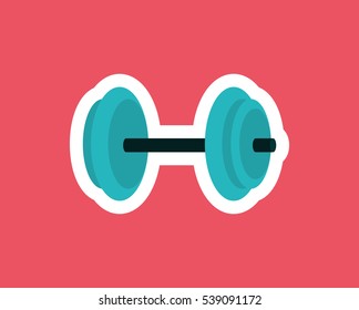 Gym peso equipamento ícone ilustração vetorial gráfico