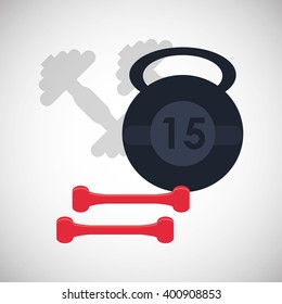 Gym and weights icon design , vector illustration