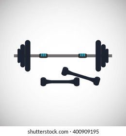 Gym and weights icon design , vector illustration