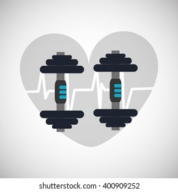 Gym and weights icon design , vector illustration