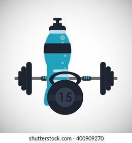 Gym and weights icon design , vector illustration