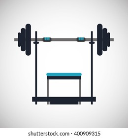 Gym and weights icon design , vector illustration