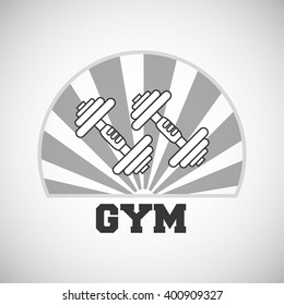 Gym and weights icon design , vector illustration