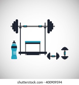 Gym and weights icon design , vector illustration