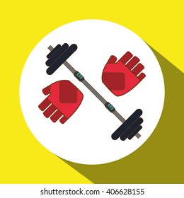 Gym and weights icon design , vector illustration