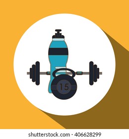 Gym and weights icon design , vector illustration