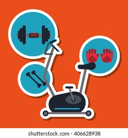 Gym and weights icon design , vector illustration