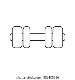 Gym weigth dumbbell icon vector illustration graphic design