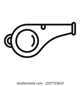 Gym whistle icon outline vector. Sport school. Room equipment