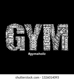 gym  word art design 