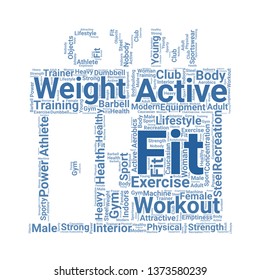 gym word cloud. tag cloud about gym