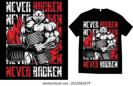 Gym workour ceossfit tshirt design