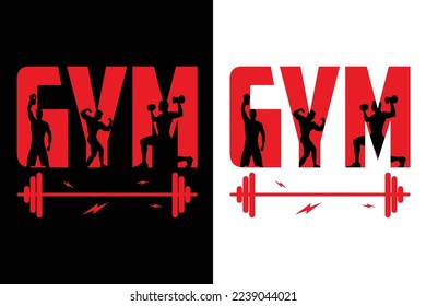 Gym Workout Fitness Tshirt T-Shirt design vector