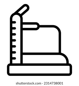 Vector de contorno de icono de entrenamiento de gimnasio. Equipo de ejercicios. Formación de aptitud