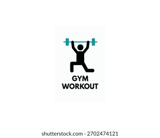 Ilustración de diseño de Vector de icono de entrenamiento de gimnasio