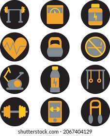 Gym workout, illustration, vector, on a white background.