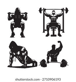 Fitness-Workout motivierende grafische Elemente.eps