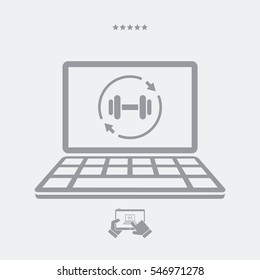 Gym workout page - Vector icon for computer website or application