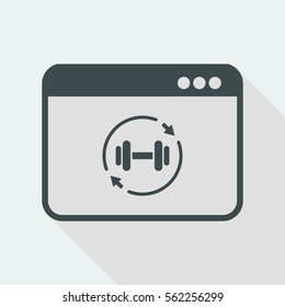 Gym workout page - Vector icon for computer website or application