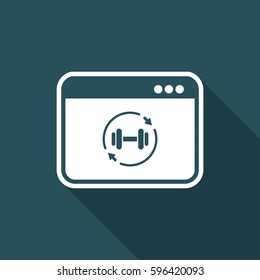 Gym workout page - Vector icon for computer website or application