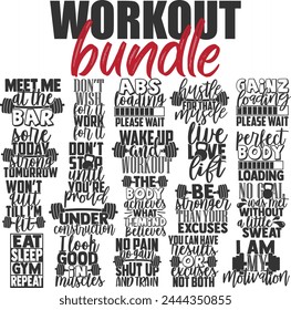 Gym Workout Vector Designs Bundle